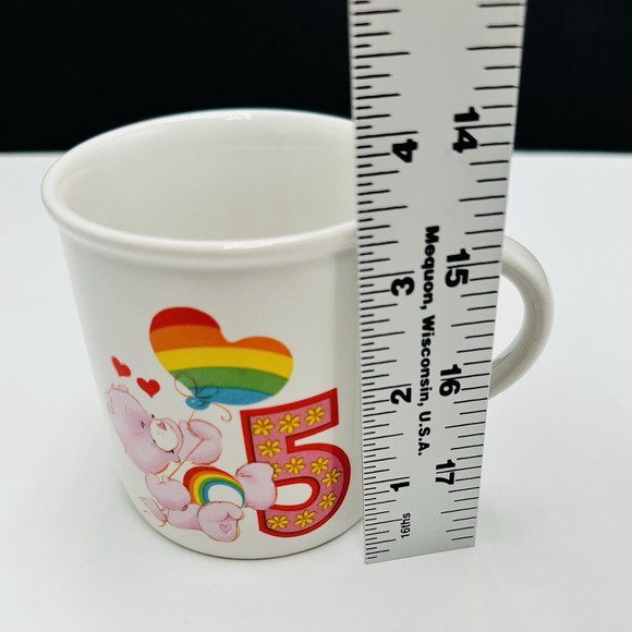 1985 Care Bears Stoneware Birthday Coffee Mug Number 5 American Greetings 53267 - Picture 8 of 8